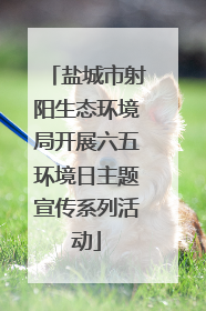 盐城市射阳生态环境局开展六五环境日主题宣传系列活动